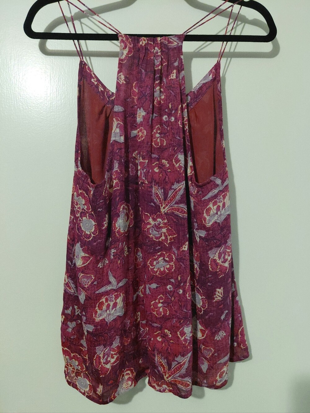 M Peasant Strappy Halter Camisole Boho Lined Lucky Brand - Picture 10 of 12